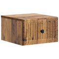 Wandmontierter Nachttisch Altholz 33 x 34,5 x 20 cm