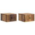 Wandmontierter Nachttisch 2 pcs Altholz 33 x 34,5 x 20 cm