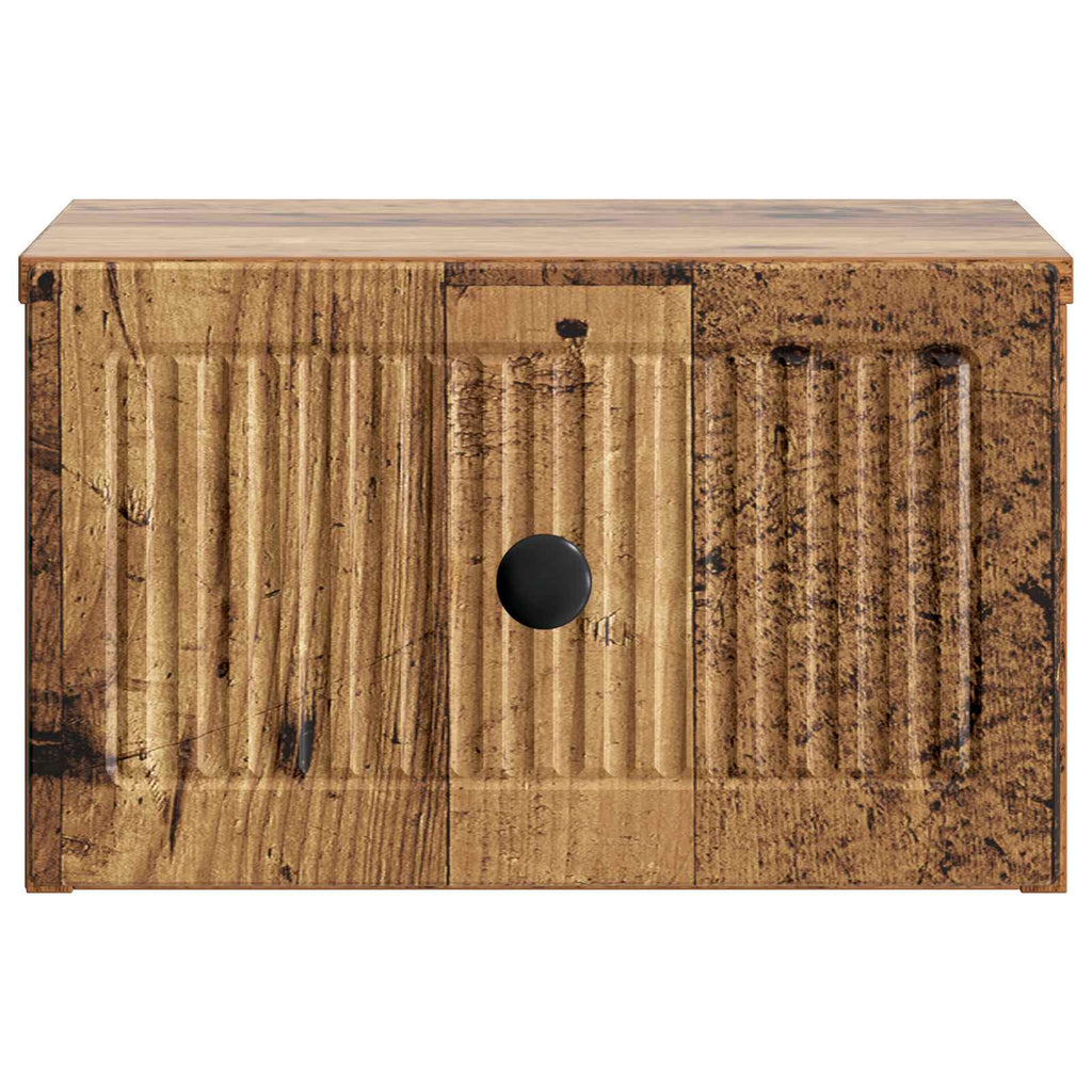 Wandmontierter Nachttisch 2 pcs Altholz 33 x 34,5 x 20 cm