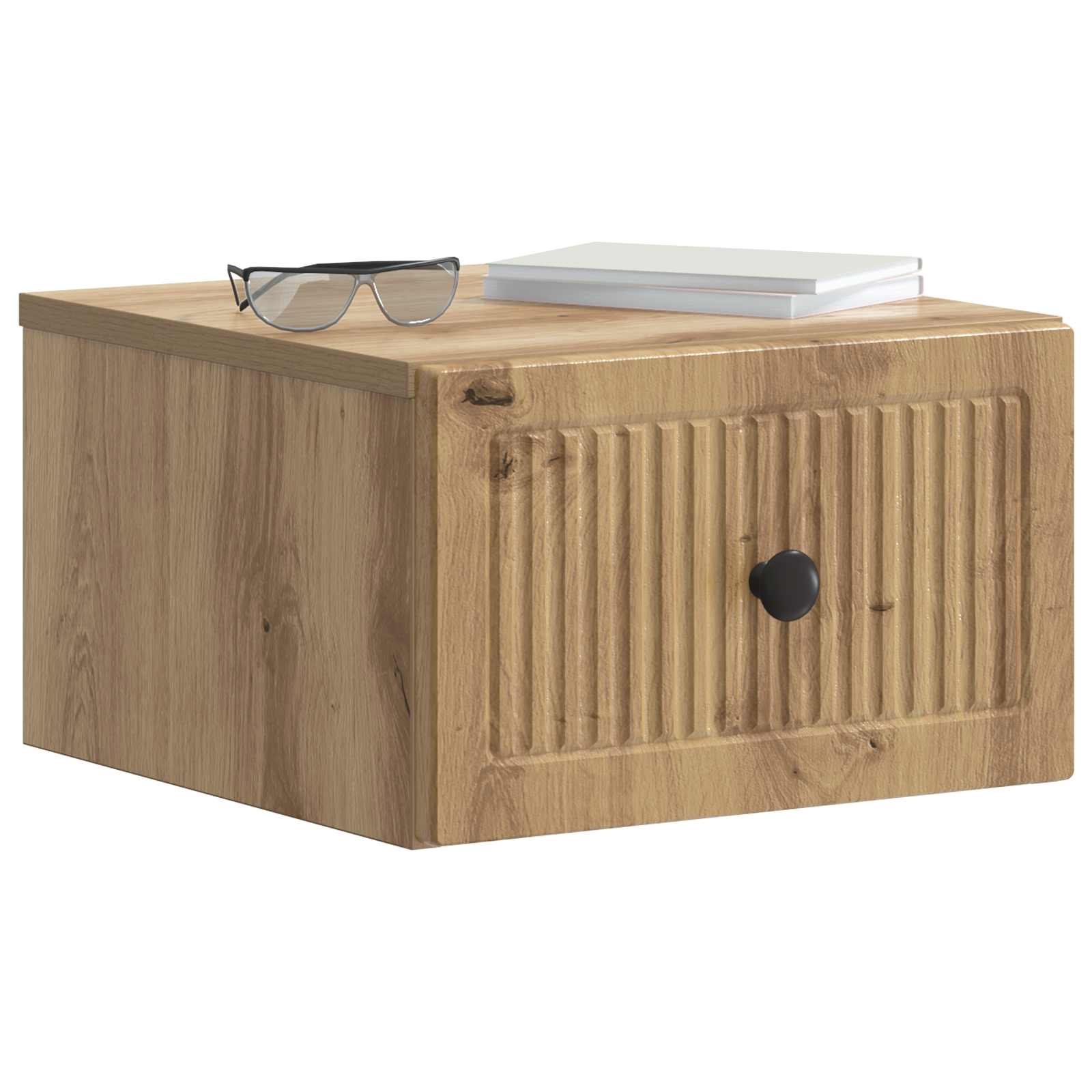 Wandmontierter Nachttisch 2 pcs Artisan-Eiche 33 x 34,5 x 20 cm