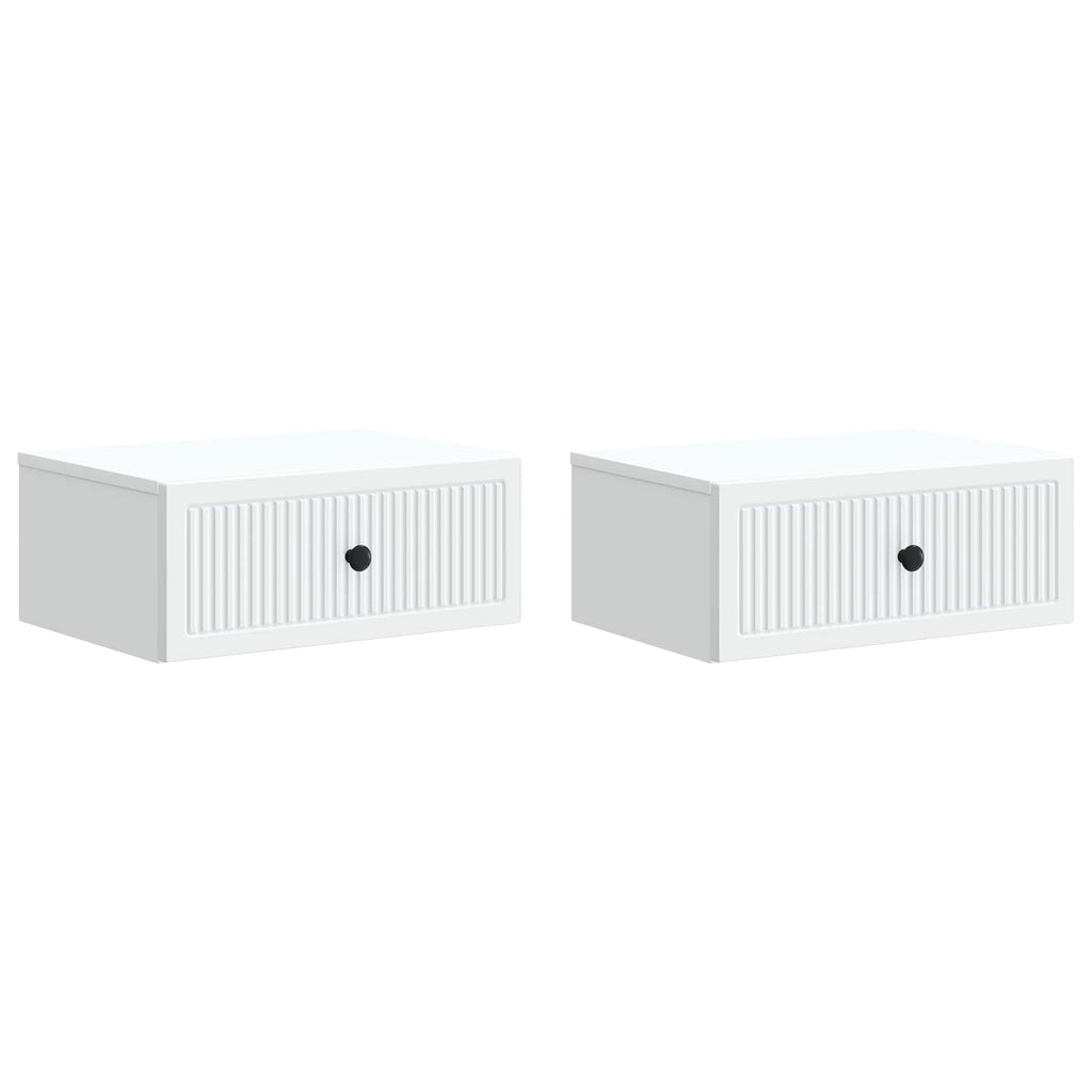 Nachttisch 2 pcs Weiß 49 x 34,5 x 20 cm Holzwerkstoff