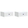 Nachttisch 2 pcs Weiß 49 x 34,5 x 20 cm Holzwerkstoff