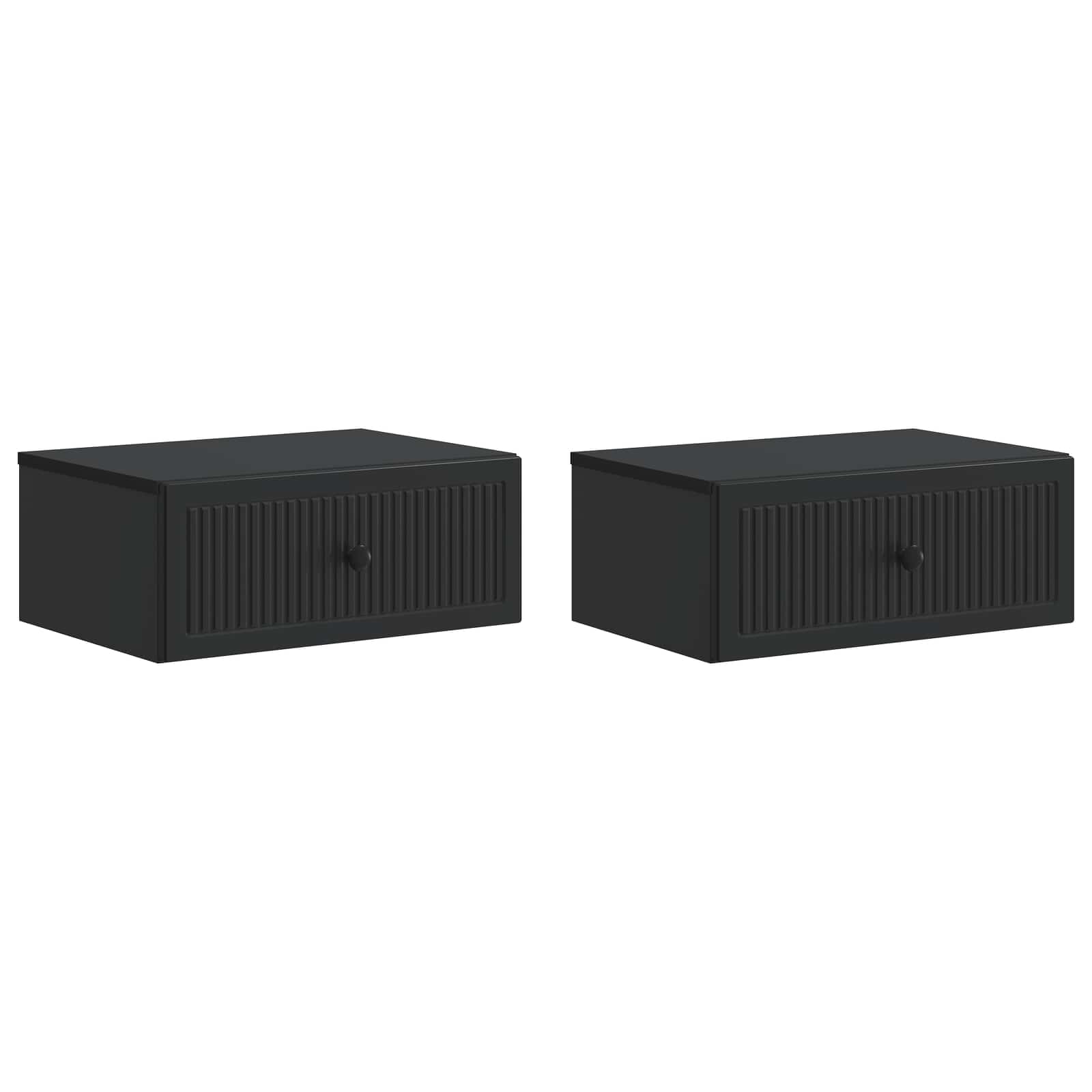 Nachttisch 2 pcs Schwarz 49 x 34,5 x 20 cm Holzwerkstoff