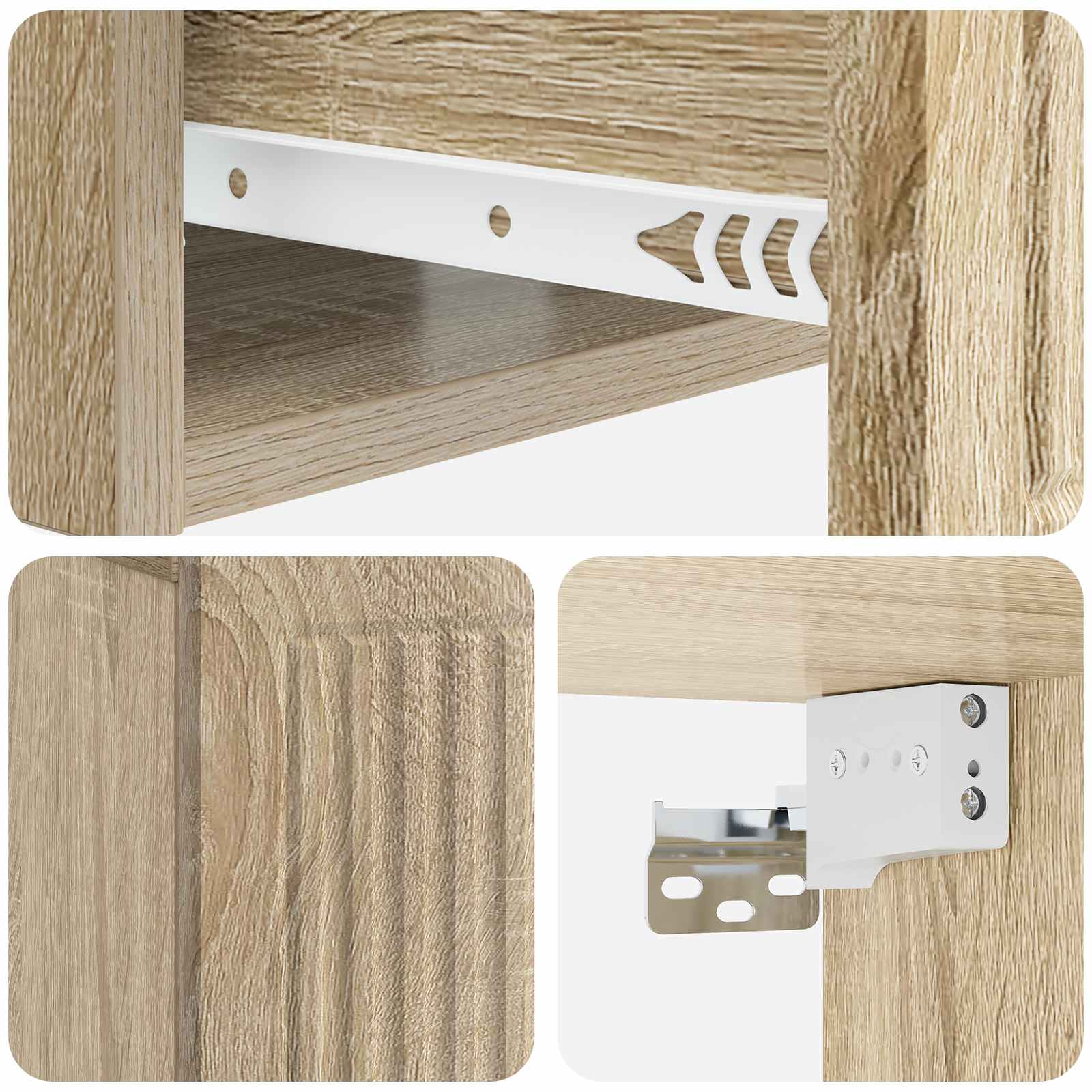 Nachttisch 2 pcs Sonoma-Eiche 49 x 34,5 x 20 cm Holzwerkstoff