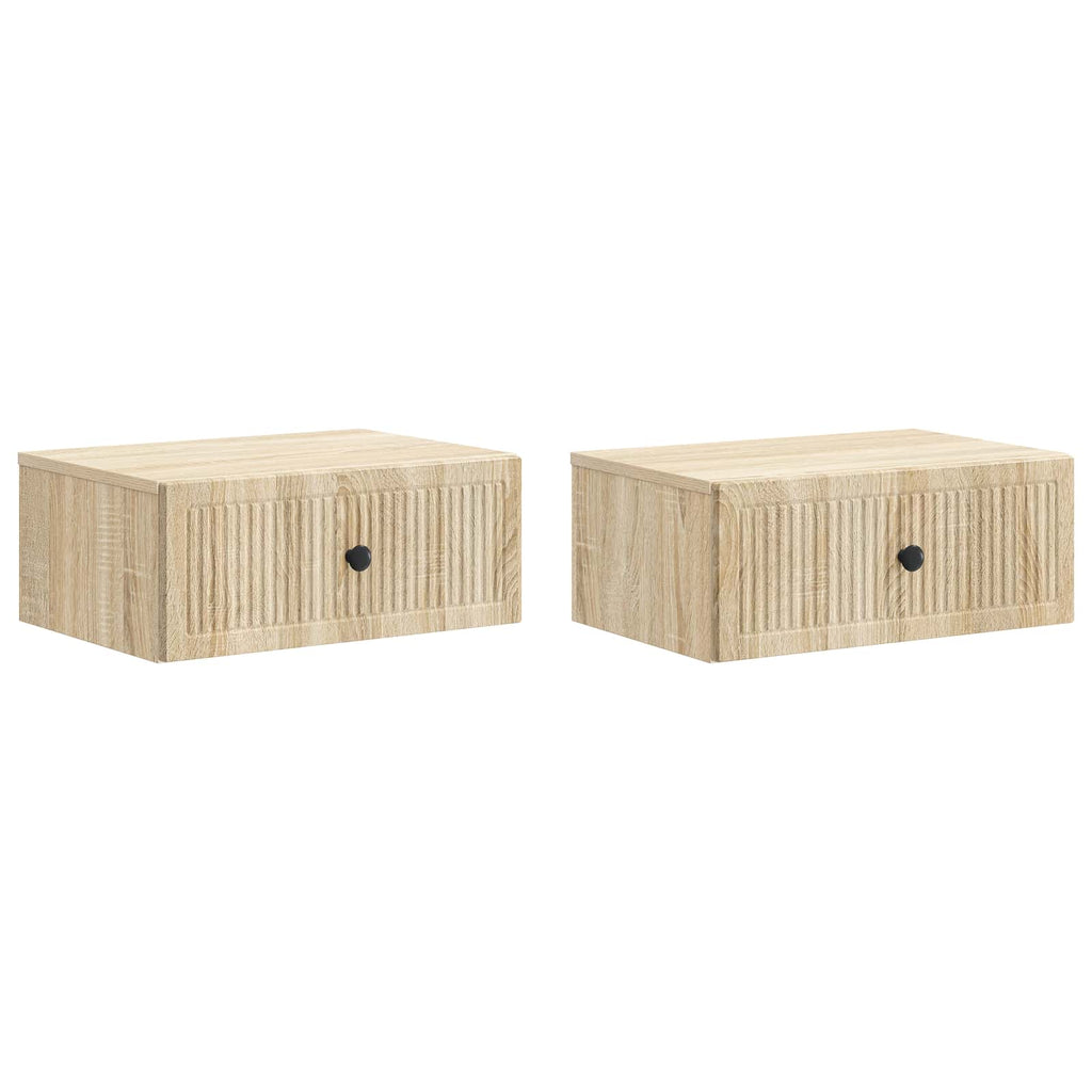 Nachttisch 2 pcs Sonoma-Eiche 49 x 34,5 x 20 cm Holzwerkstoff