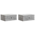 Nachttisch 2 pcs Betongrau 49 x 34,5 x 20 cm Holzwerkstoff