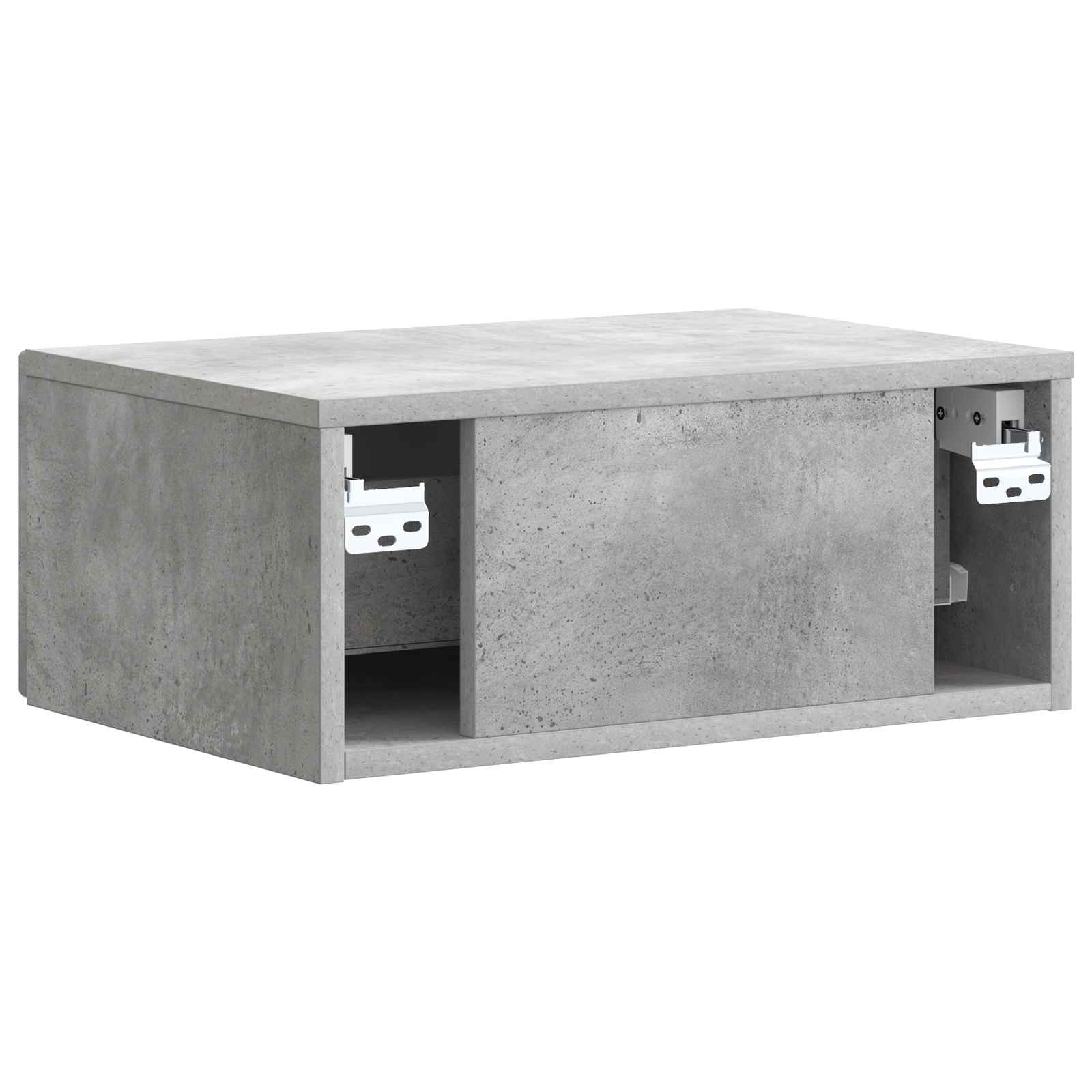 Nachttisch 2 pcs Betongrau 49 x 34,5 x 20 cm Holzwerkstoff
