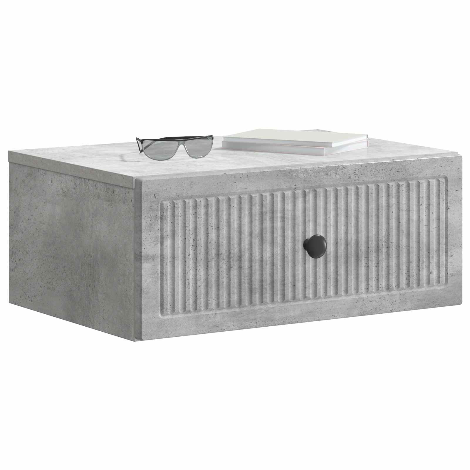 Nachttisch 2 pcs Betongrau 49 x 34,5 x 20 cm Holzwerkstoff