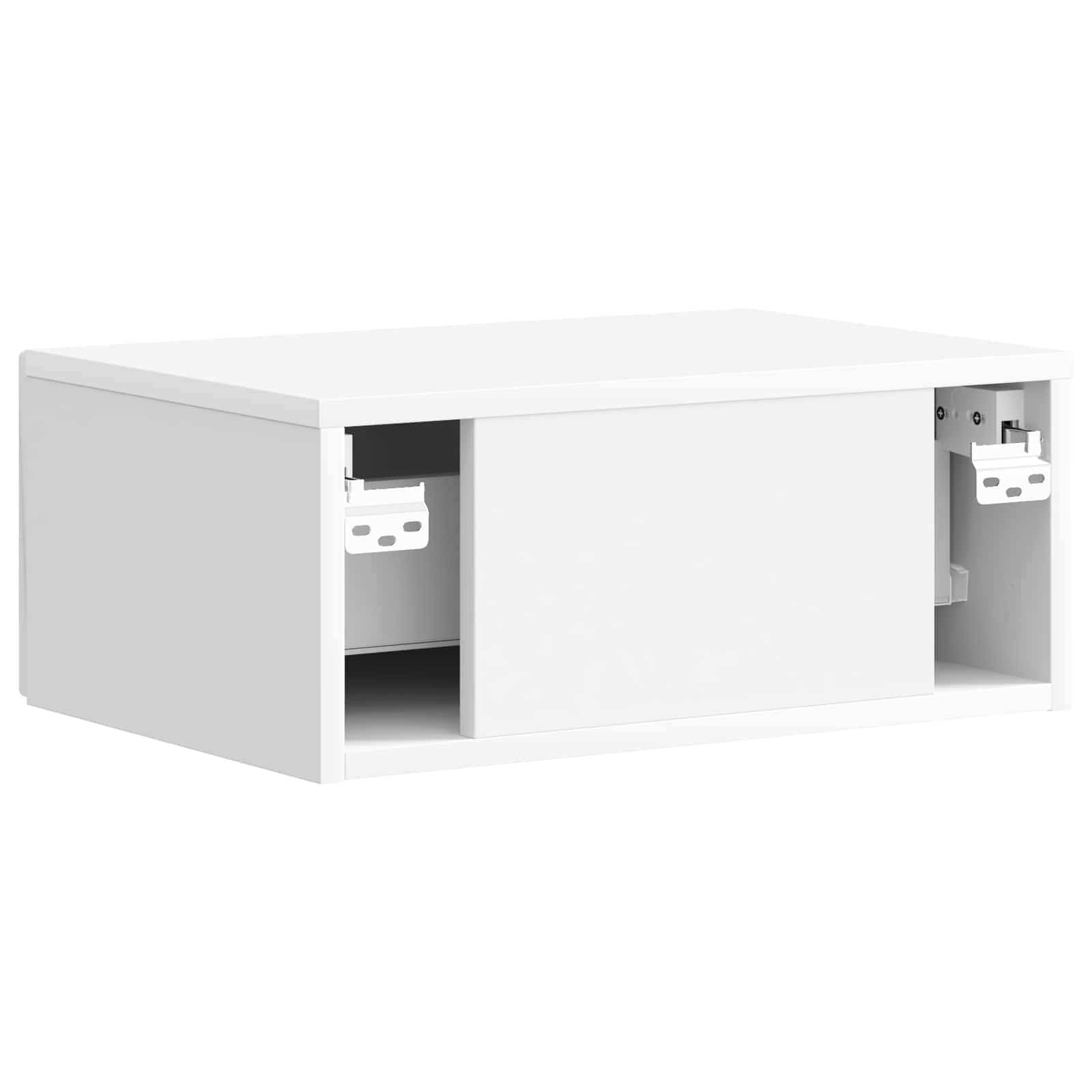 Nachttisch 2 pcs Hochglanz Weiß 49 x 34,5 x 20 cm Holzwerkstoff