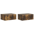 Nachttisch 2 pcs Geräucherte Eiche 49 x 34,5 x 20 cm