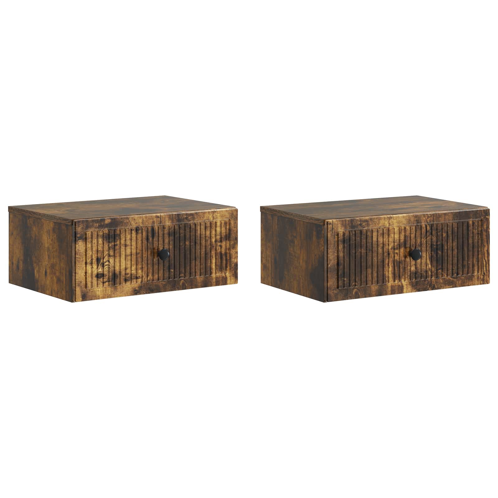 Nachttisch 2 pcs Geräucherte Eiche 49 x 34,5 x 20 cm