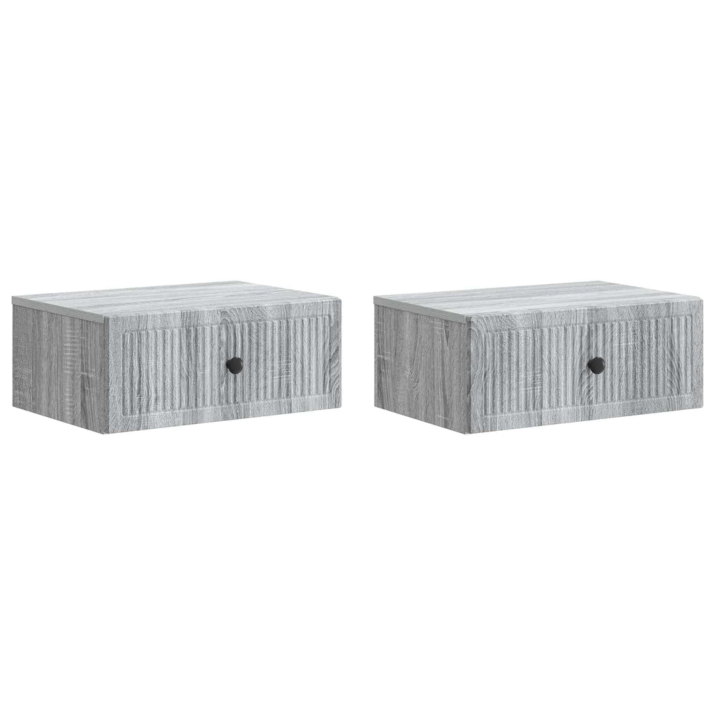 Nachttisch 2 pcs Graues Sonoma 49 x 34,5 x 20 cm Holzwerkstoff