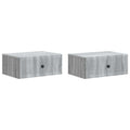 Nachttisch 2 pcs Graues Sonoma 49 x 34,5 x 20 cm Holzwerkstoff