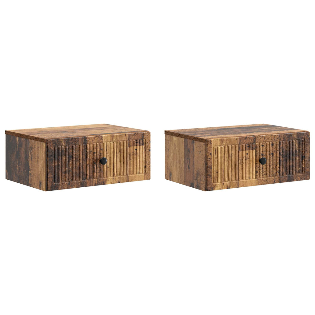 Nachttisch 2 pcs Altholz 49 x 34,5 x 20 cm Holzwerkstoff