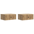 Nachttisch 2 pcs Artisan-Eiche 49 x 34,5 x 20 cm Holzwerkstoff