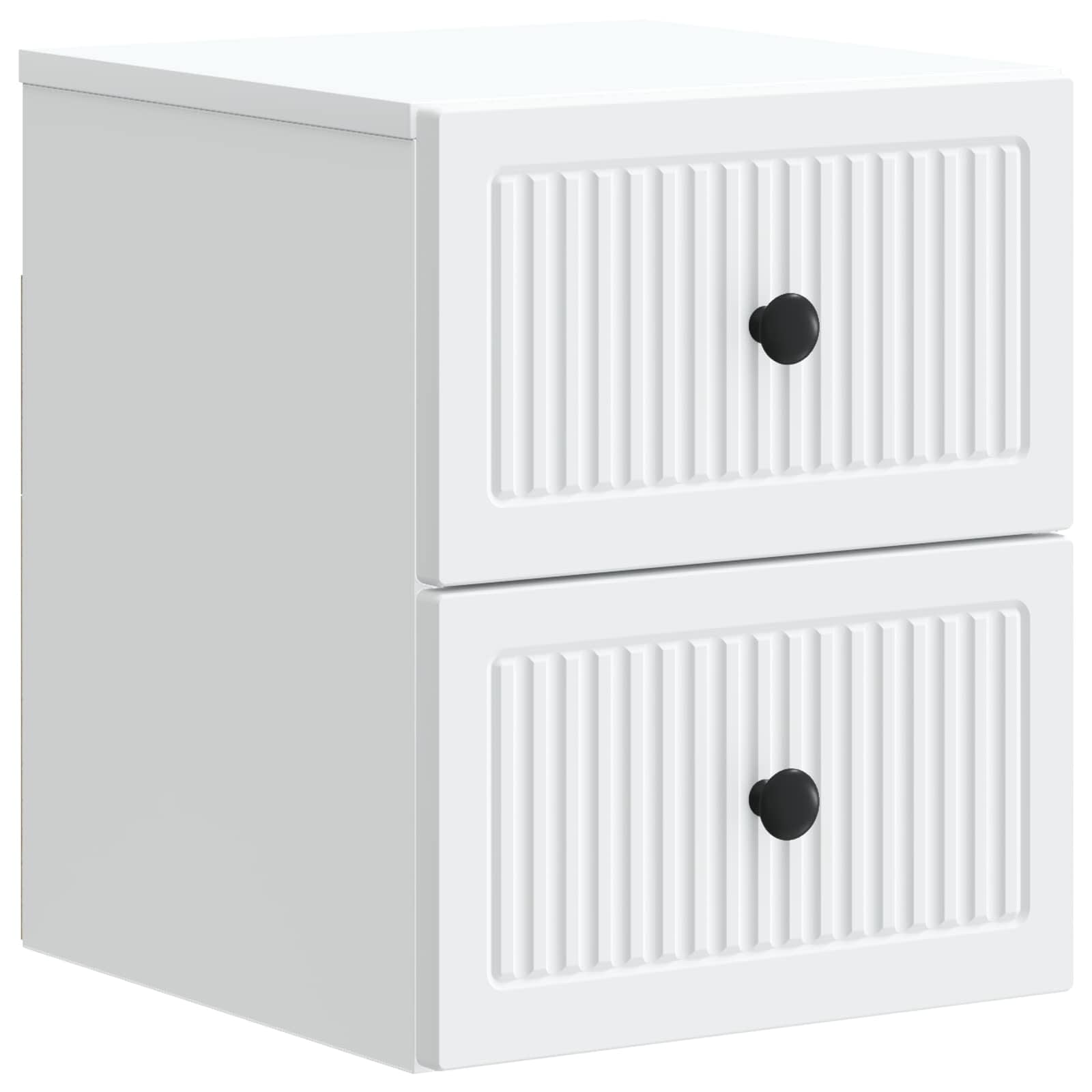 Wandmontierter Nachttisch 2 pcs Weiß 33 x 34,5 x 40 cm