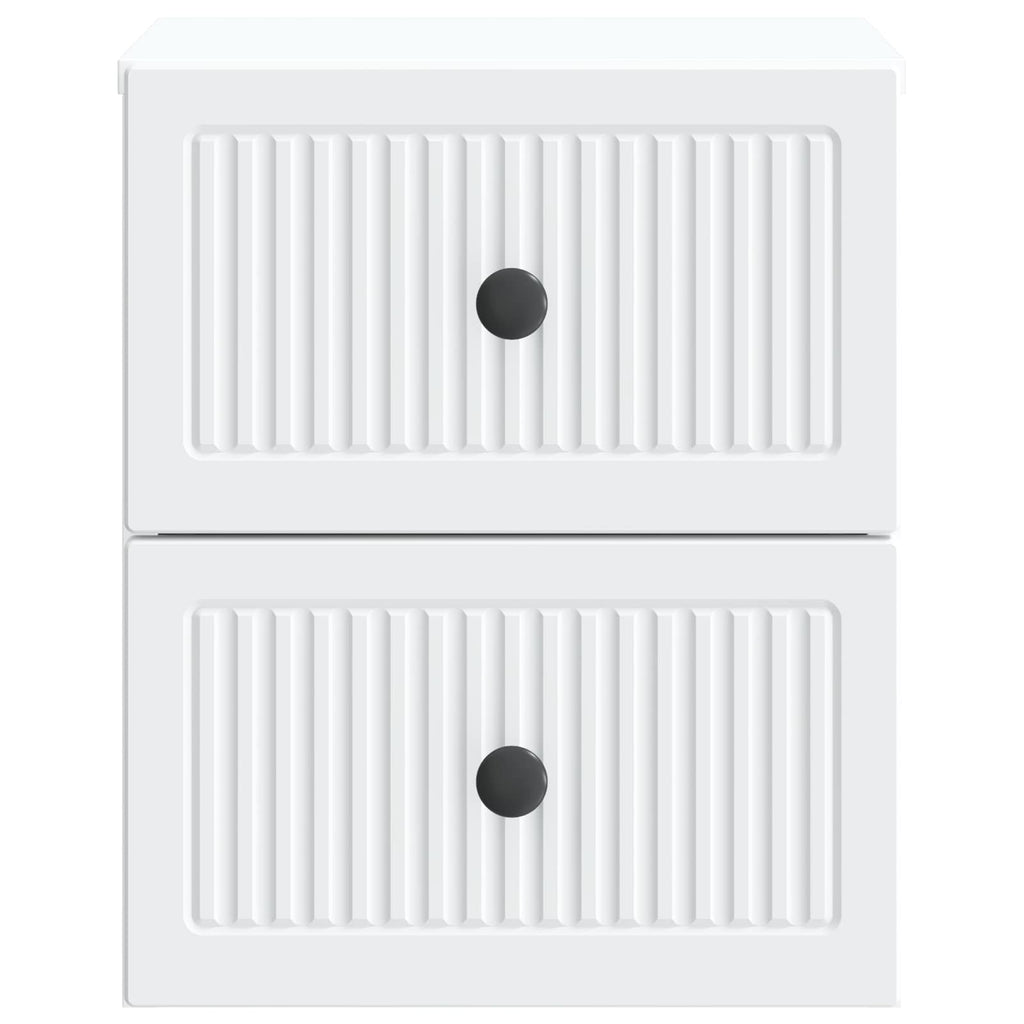Wandmontierter Nachttisch 2 pcs Weiß 33 x 34,5 x 40 cm