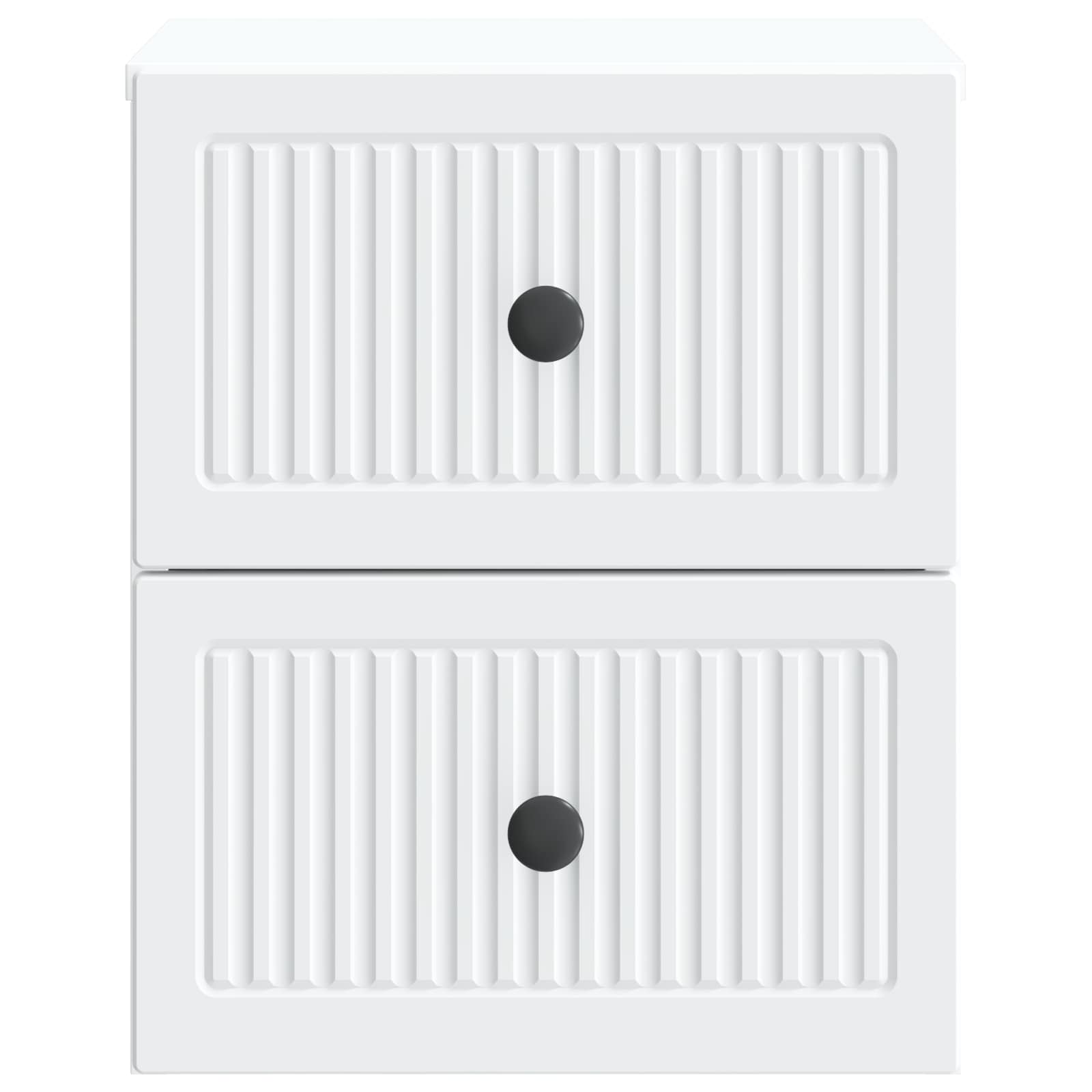 Wandmontierter Nachttisch 2 pcs Weiß 33 x 34,5 x 40 cm