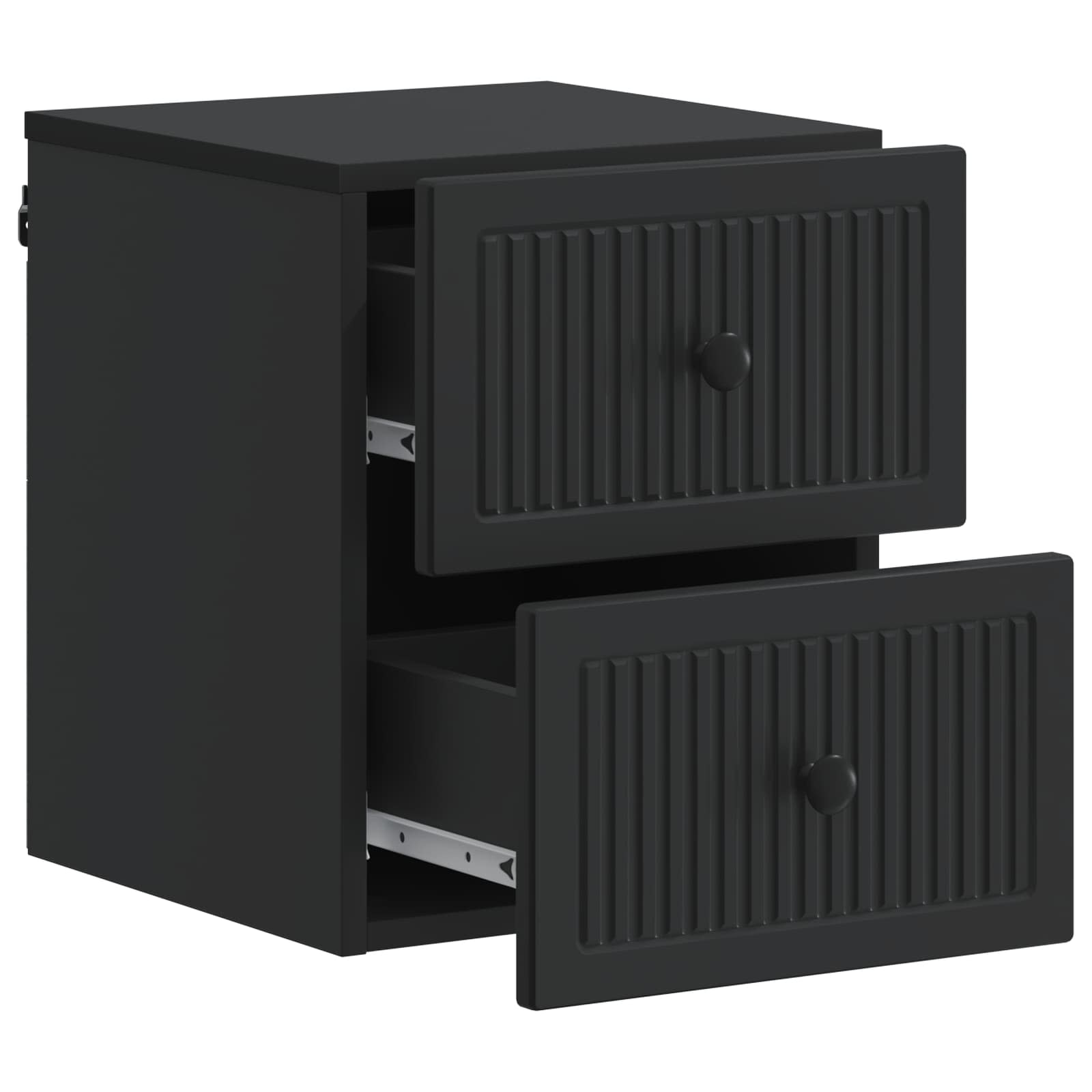 Wandmontierter Nachttisch Schwarz 33 x 34,5 x 40 cm