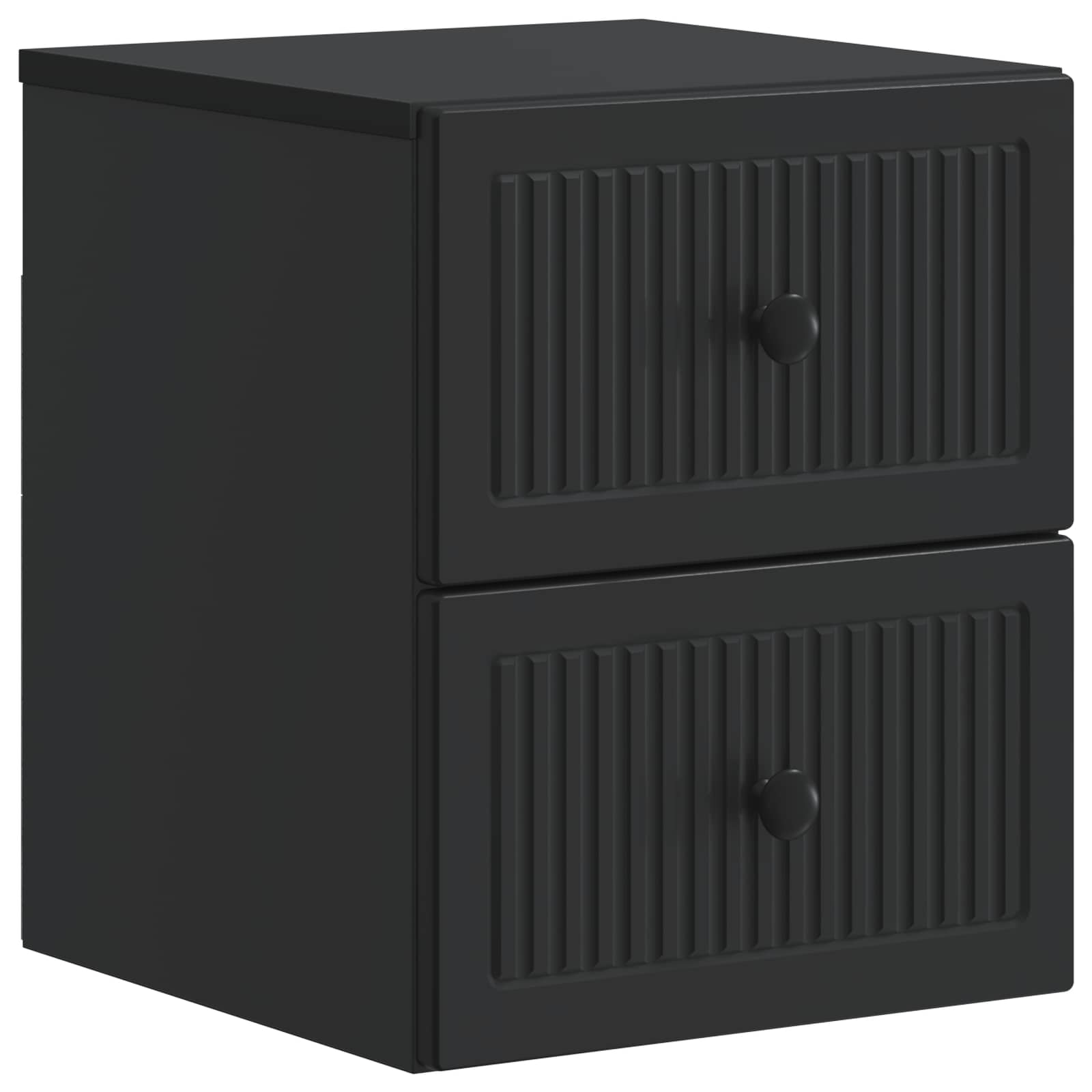 Wandmontierter Nachttisch 2 pcs Schwarz 33 x 34,5 x 40 cm