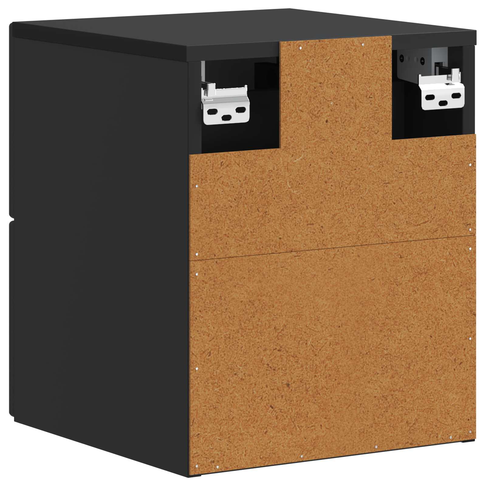 Wandmontierter Nachttisch 2 pcs Schwarz 33 x 34,5 x 40 cm
