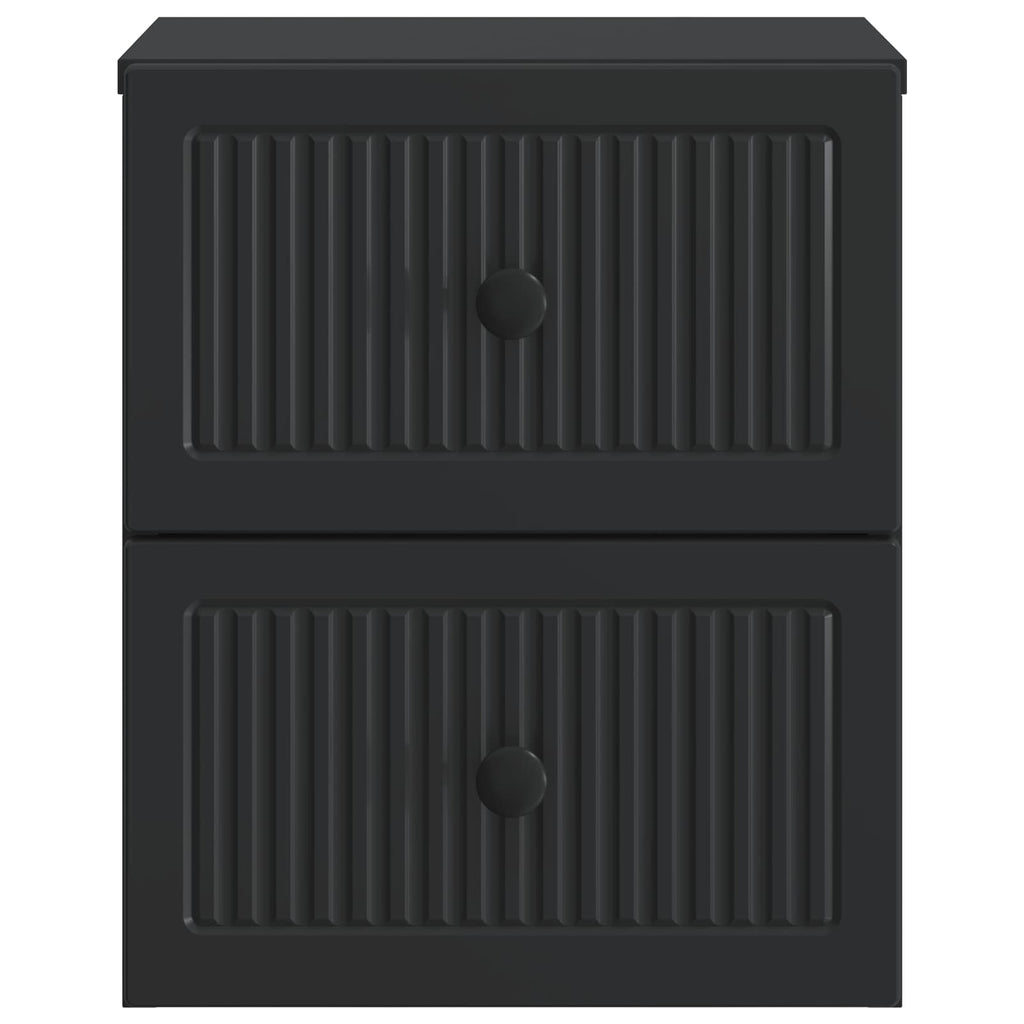 Wandmontierter Nachttisch 2 pcs Schwarz 33 x 34,5 x 40 cm