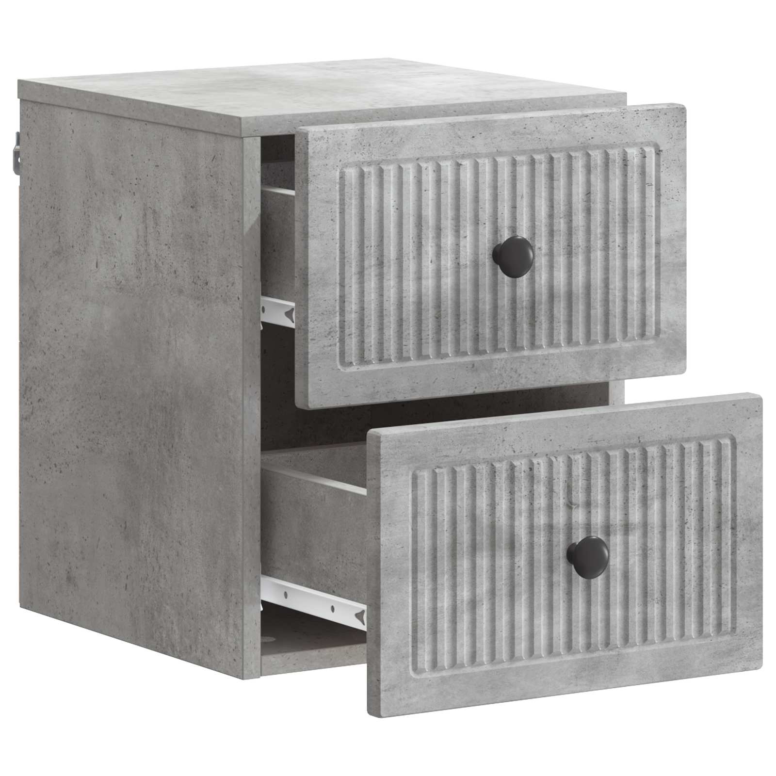 Wandmontierter Nachttisch Betongrau 33 x 34,5 x 40 cm