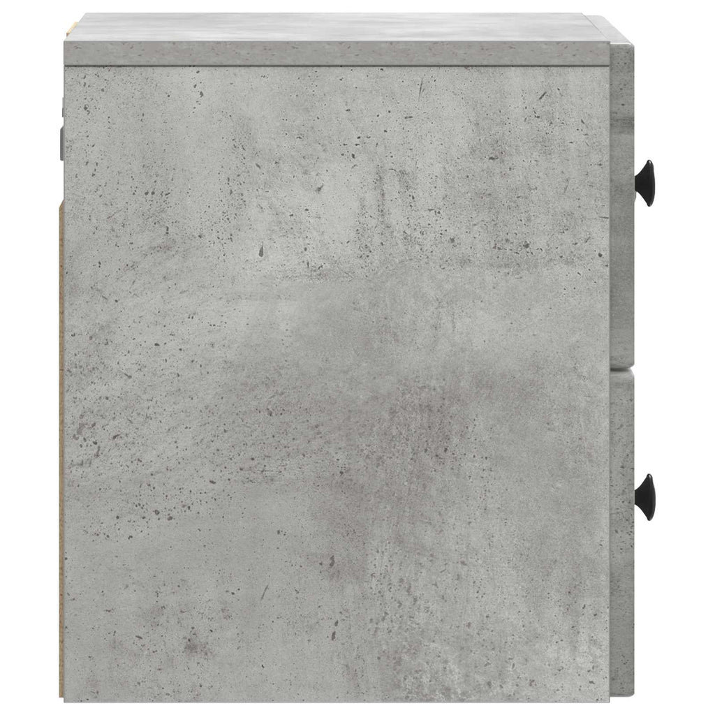 Wandmontierter Nachttisch Betongrau 33 x 34,5 x 40 cm