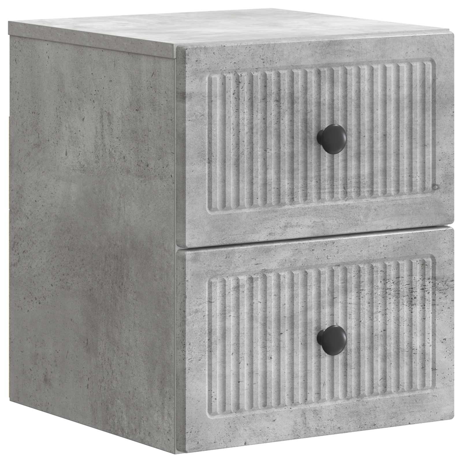 Wandmontierter Nachttisch 2 pcs Betongrau 33 x 34,5 x 40 cm