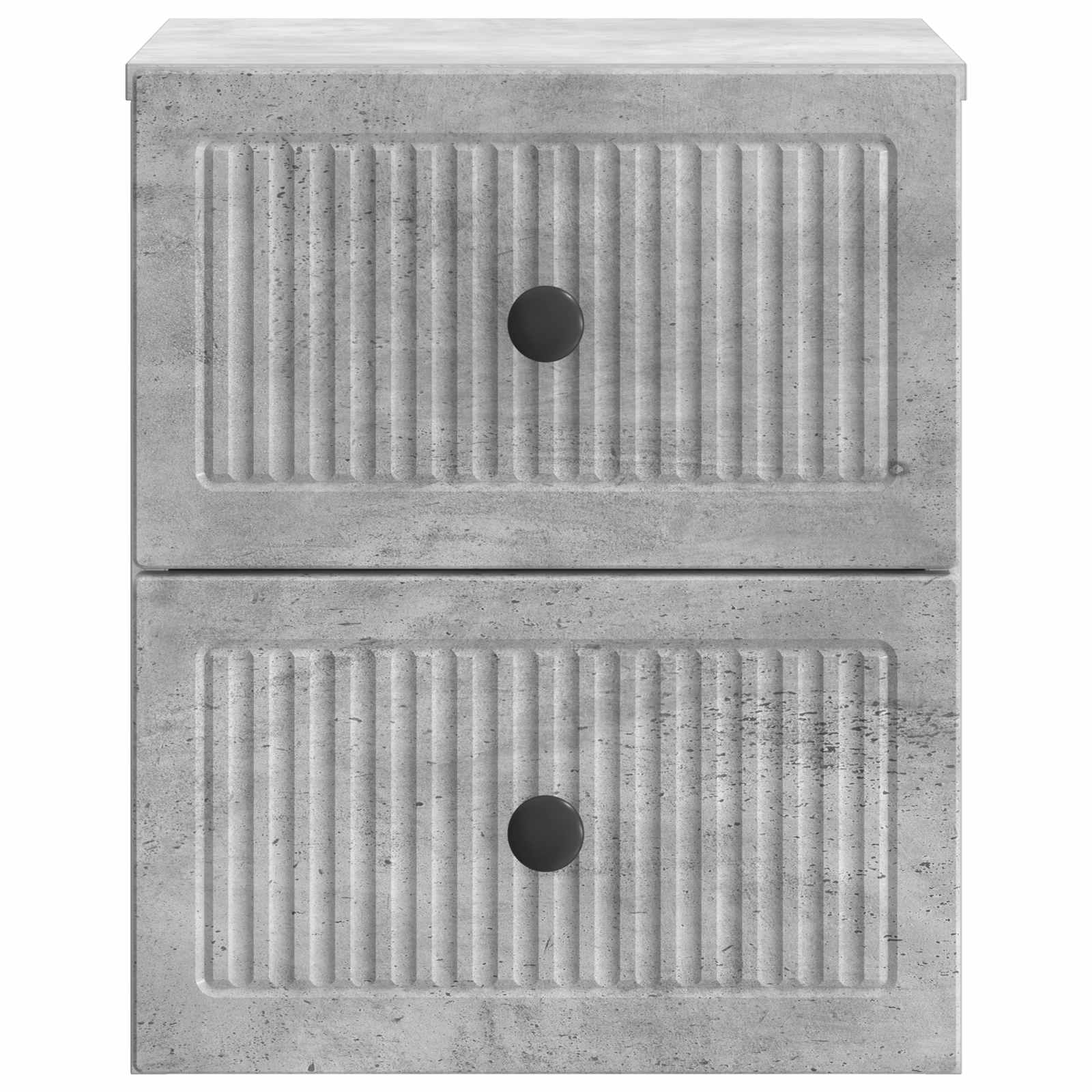 Wandmontierter Nachttisch 2 pcs Betongrau 33 x 34,5 x 40 cm