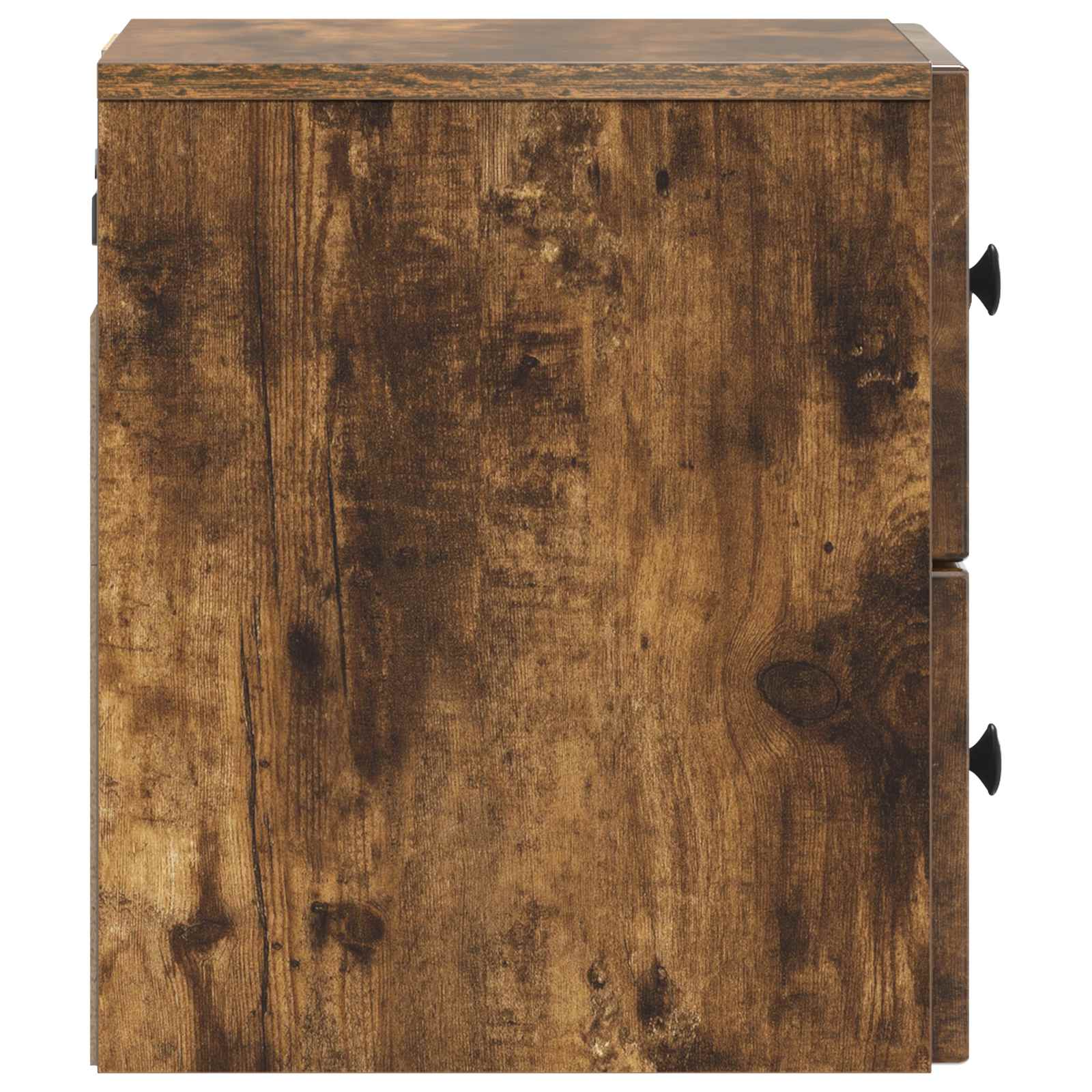 Wandmontierter Nachttisch 2 pcs Geräucherte Eiche Holzwerkstoff