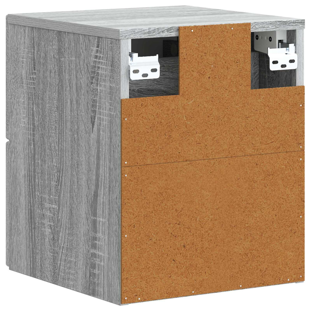 Wandmontierter Nachttisch Graues Sonoma 33 x 34,5 x 40 cm