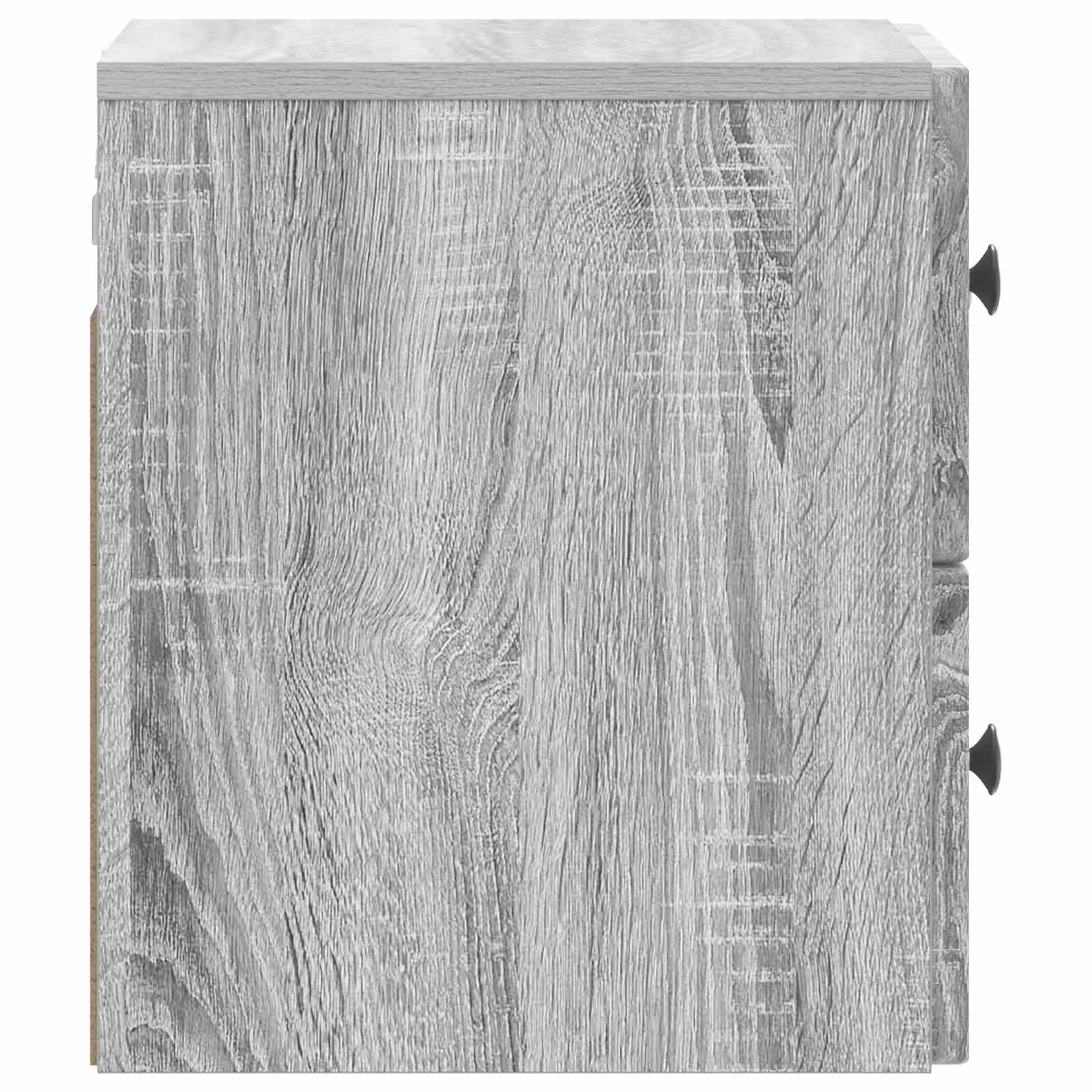 Wandmontierter Nachttisch Graues Sonoma 33 x 34,5 x 40 cm