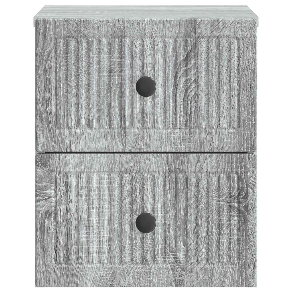 Wandmontierter Nachttisch 2 pcs Graues Sonoma 33 x 34,5 x 40 cm