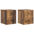 Wandmontierter Nachttisch 2 pcs Altholz 33 x 34,5 x 40 cm
