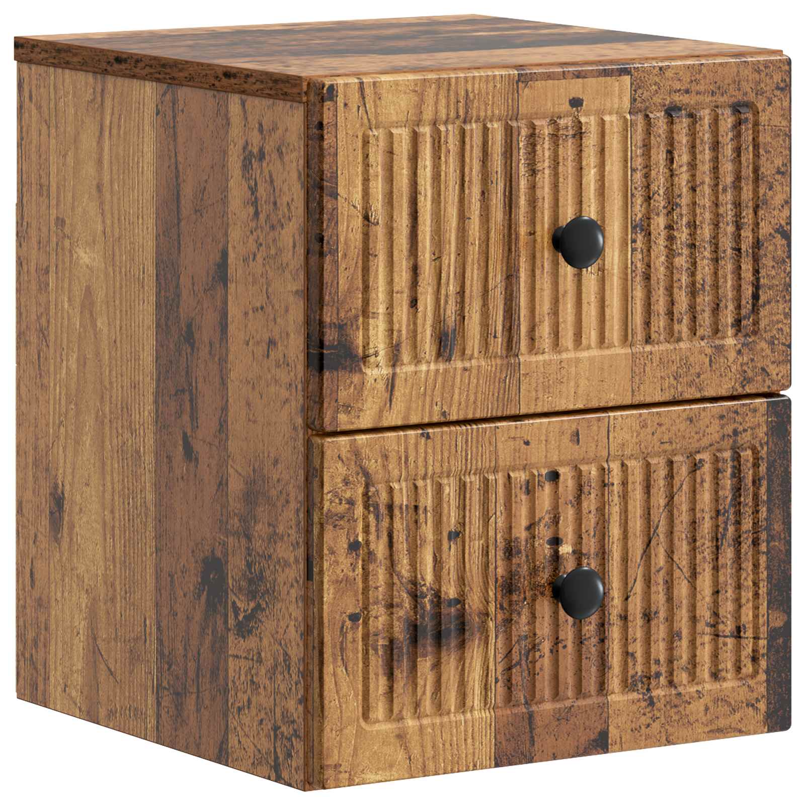 Wandmontierter Nachttisch 2 pcs Altholz 33 x 34,5 x 40 cm