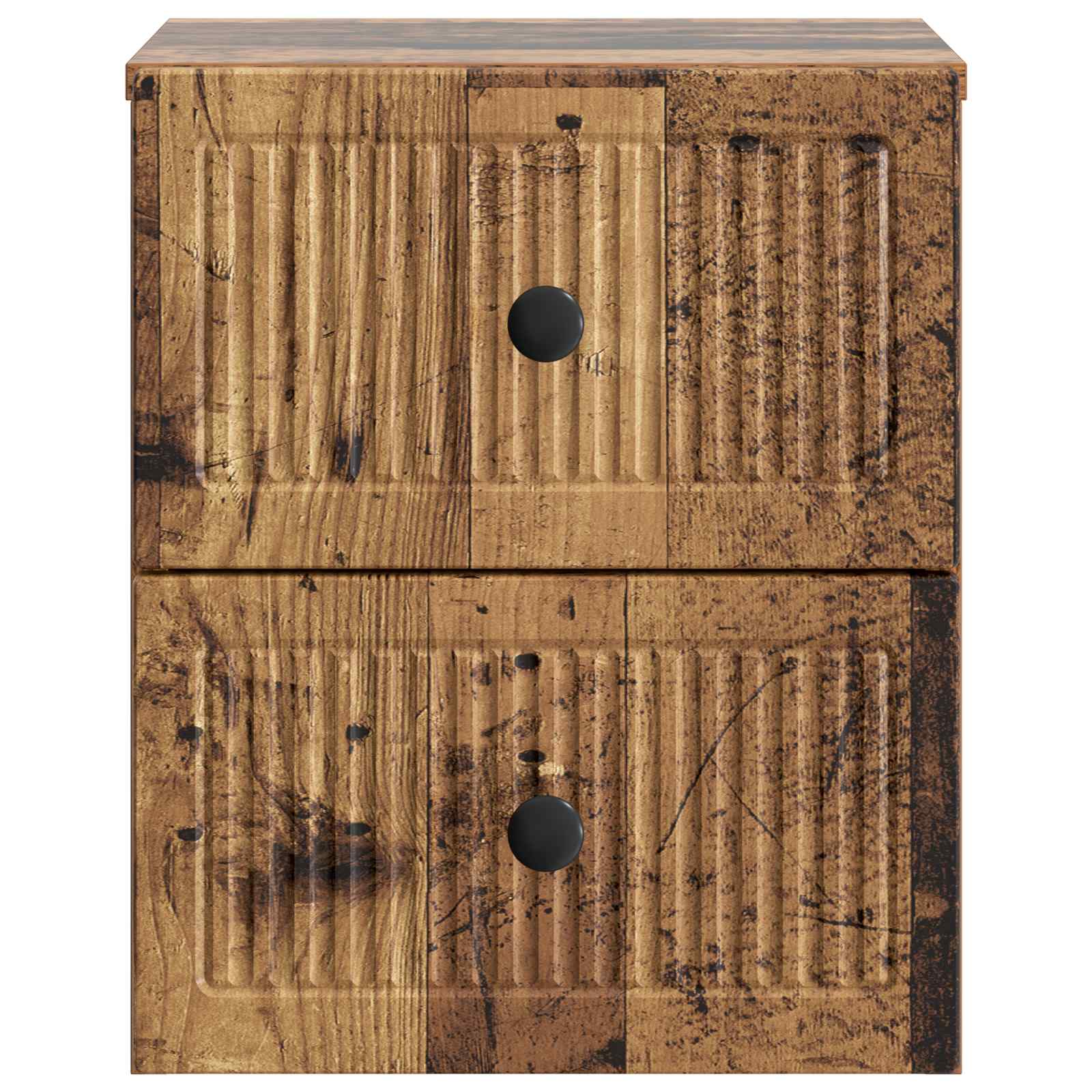 Wandmontierter Nachttisch 2 pcs Altholz 33 x 34,5 x 40 cm