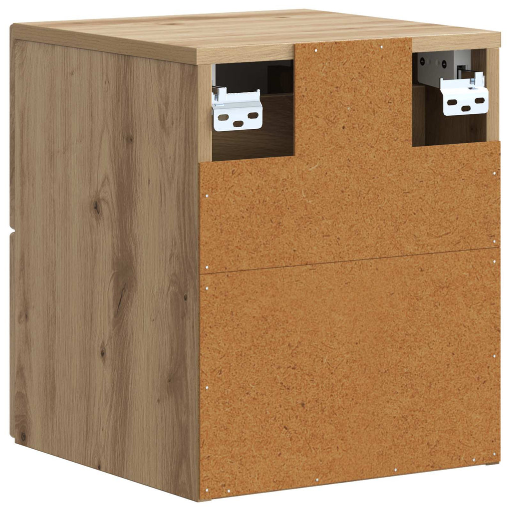 Wandmontierter Nachttisch Artisan-Eiche 33 x 34,5 x 40 cm