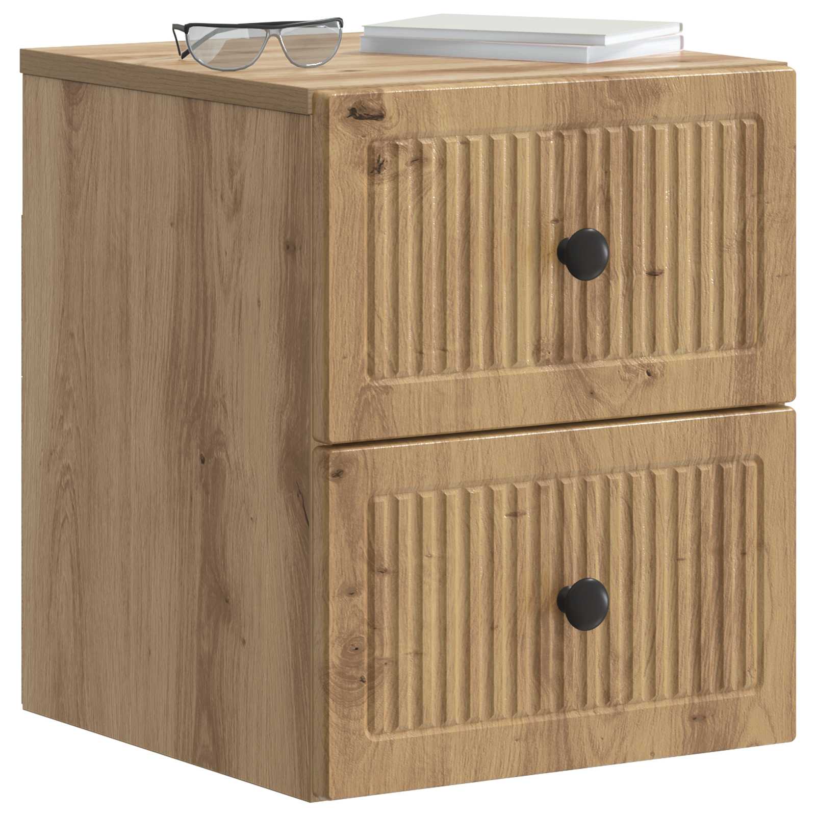 Wandmontierter Nachttisch Artisan-Eiche 33 x 34,5 x 40 cm
