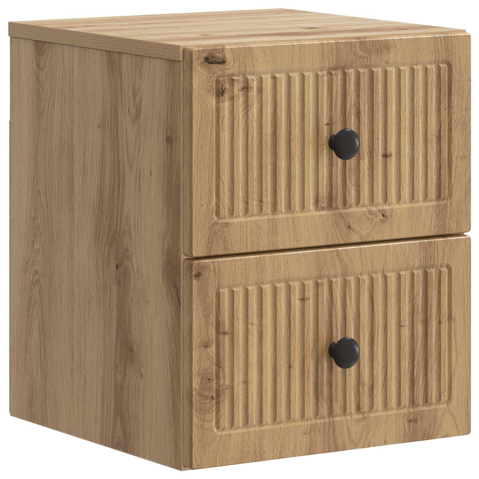 Wandmontierter Nachttisch 2 pcs Artisan-Eiche 33 x 34,5 x 40 cm
