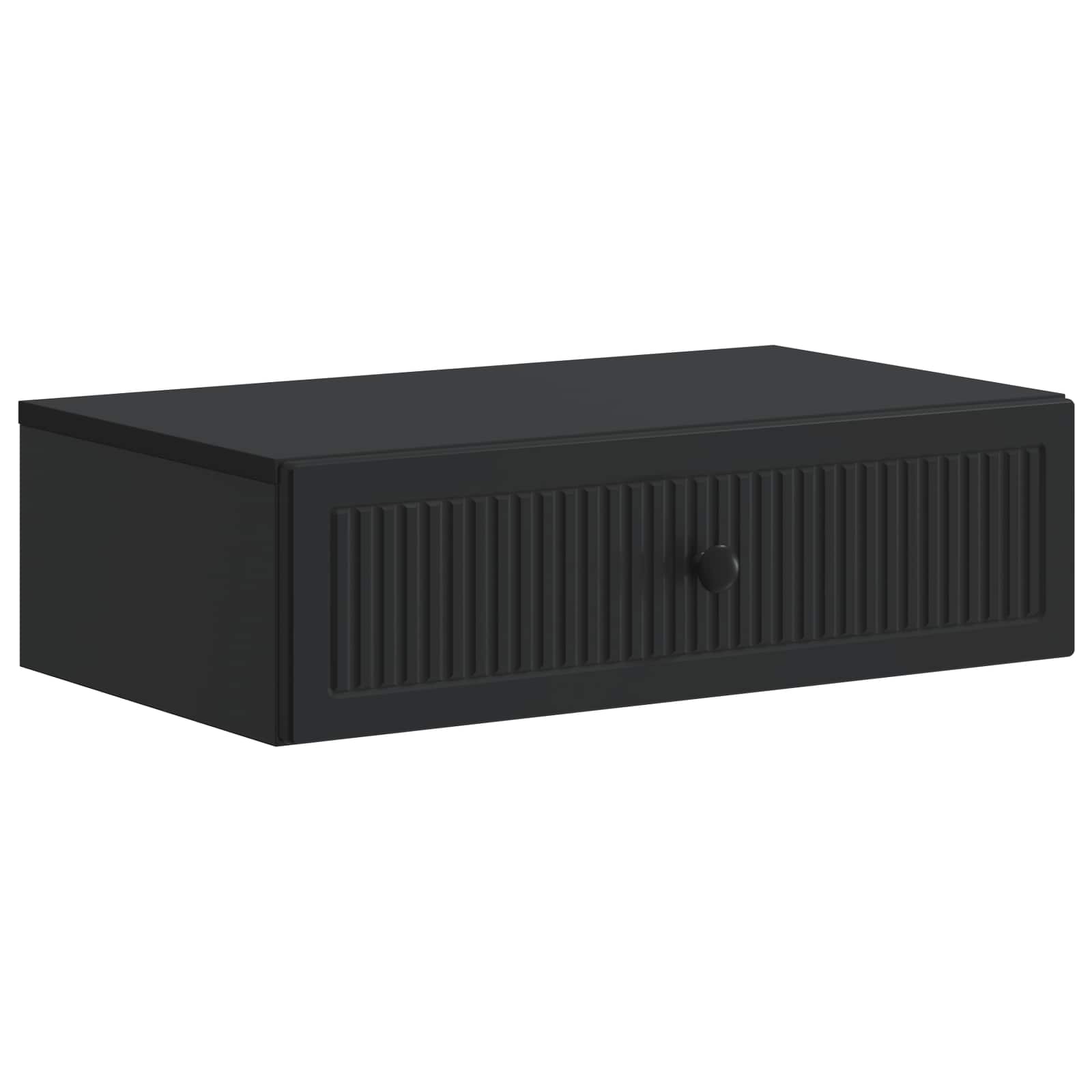 Wandmontierter Beistelltisch Schwarz 59 x 34,5 x 17 cm