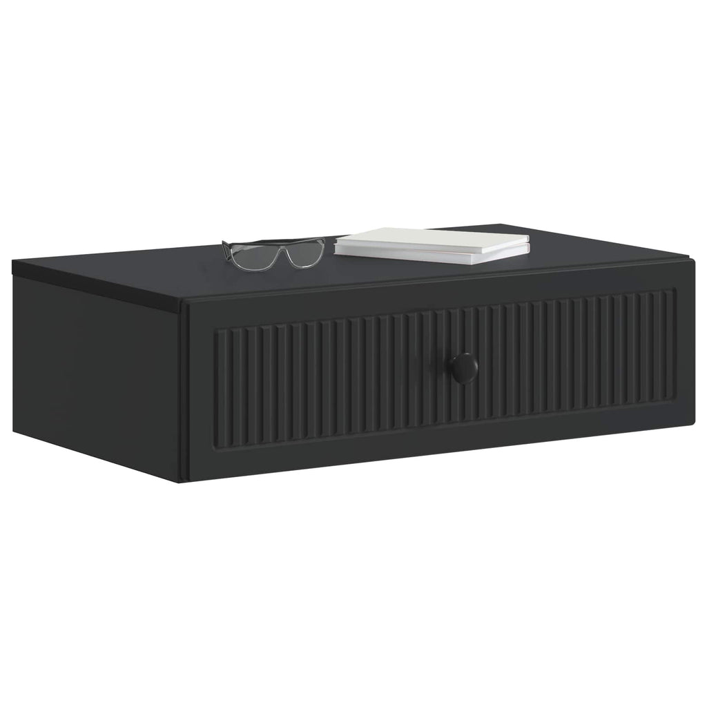 Wandmontierter Beistelltisch Schwarz 59 x 34,5 x 17 cm