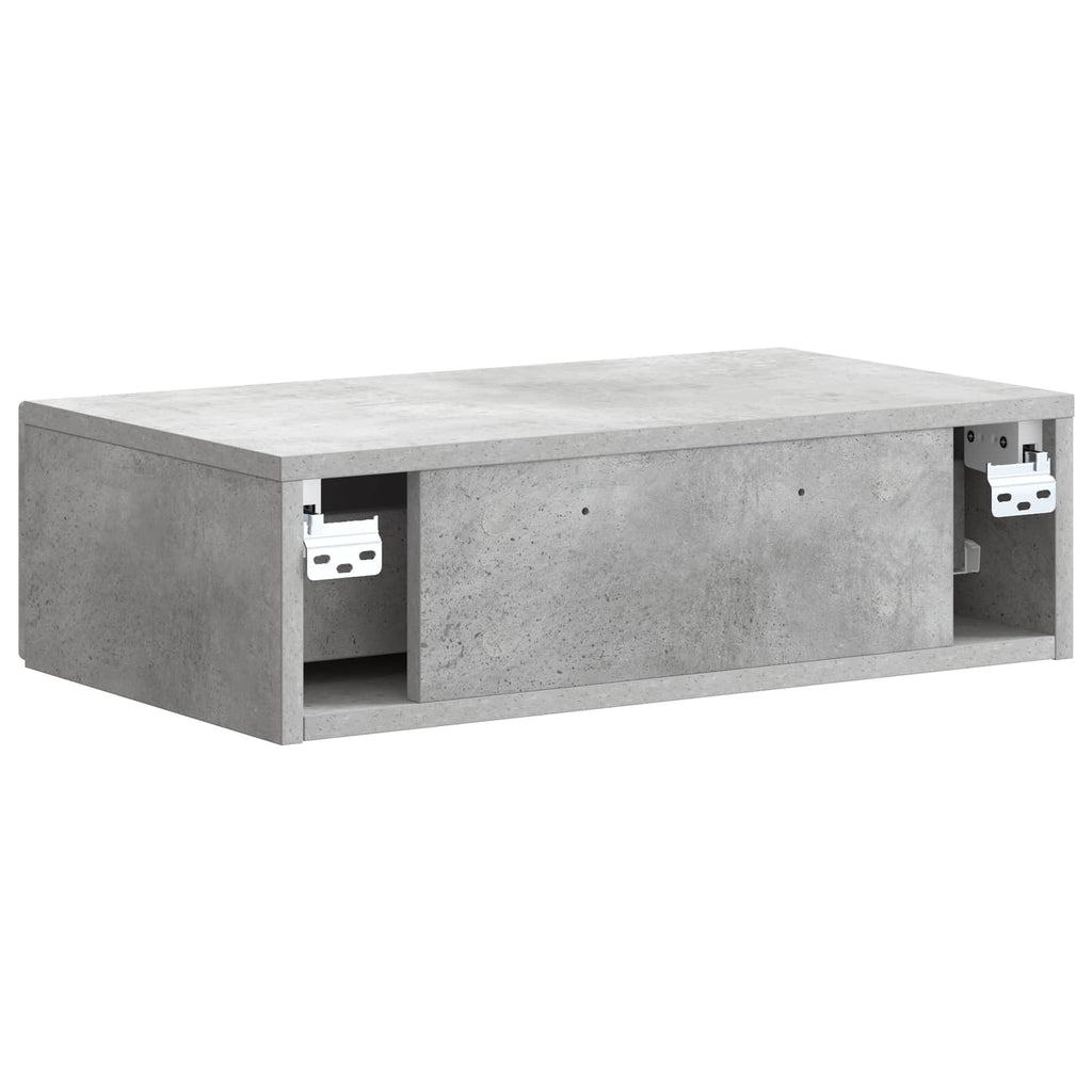 Wandmontierter Beistelltisch Betongrau 59 x 34,5 x 17 cm
