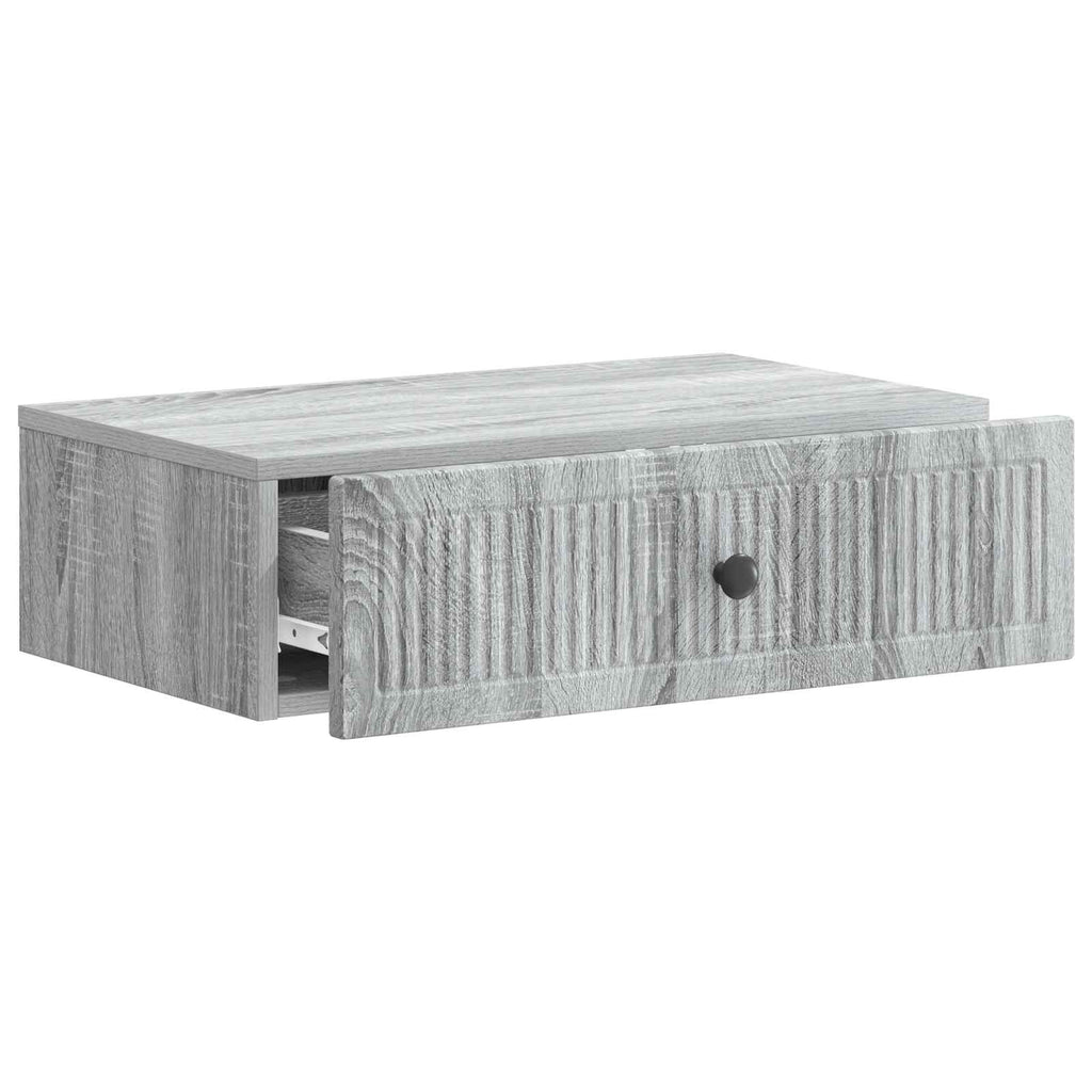 Wandmontierter Beistelltisch Graues Sonoma 59 x 34,5 x 17 cm