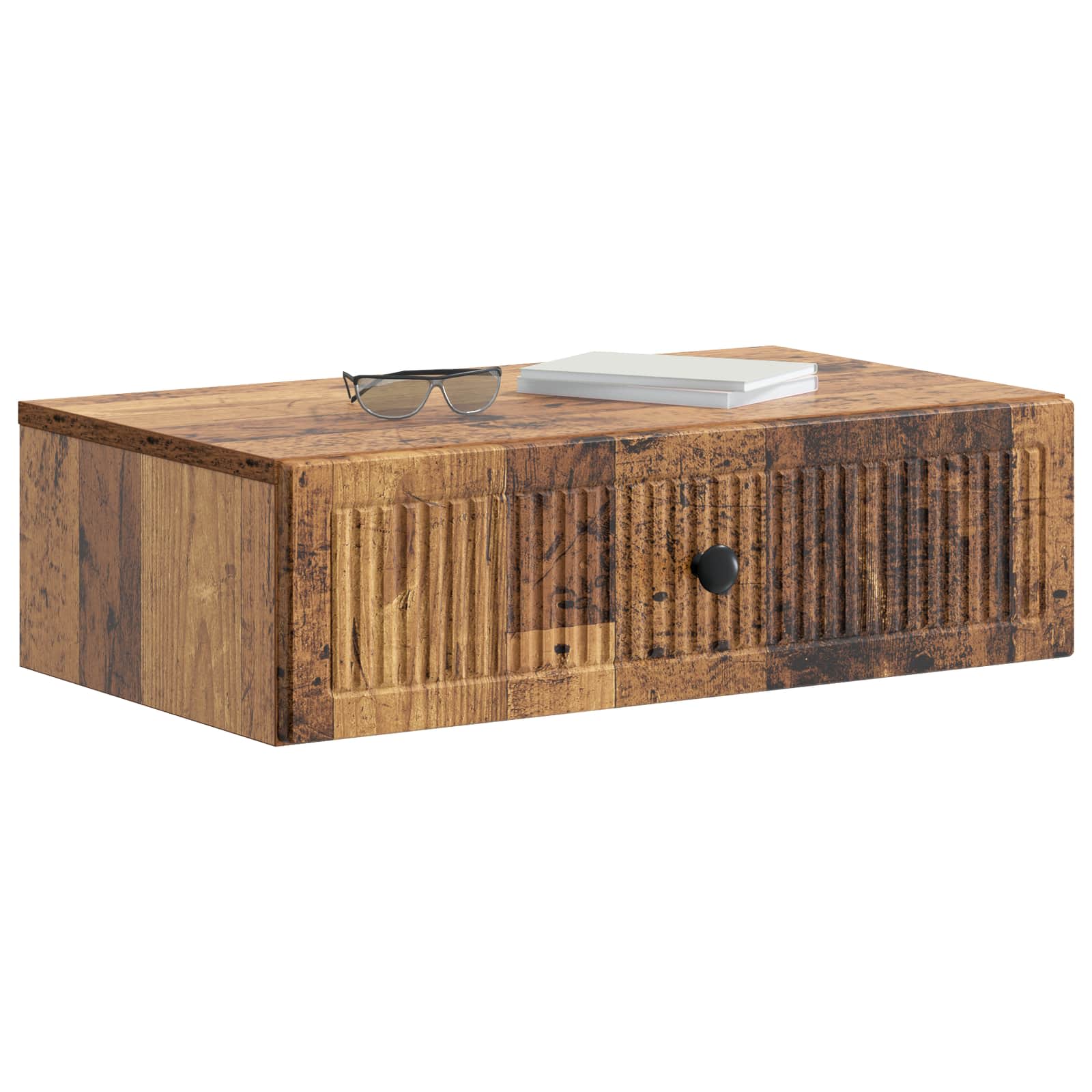 Wandmontierter Beistelltisch Altholz 59 x 34,5 x 17 cm