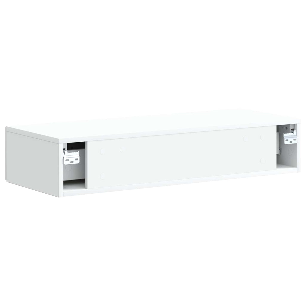 Wandmontierter Beistelltisch Weiß 87,5 x 34,5 x 17 cm