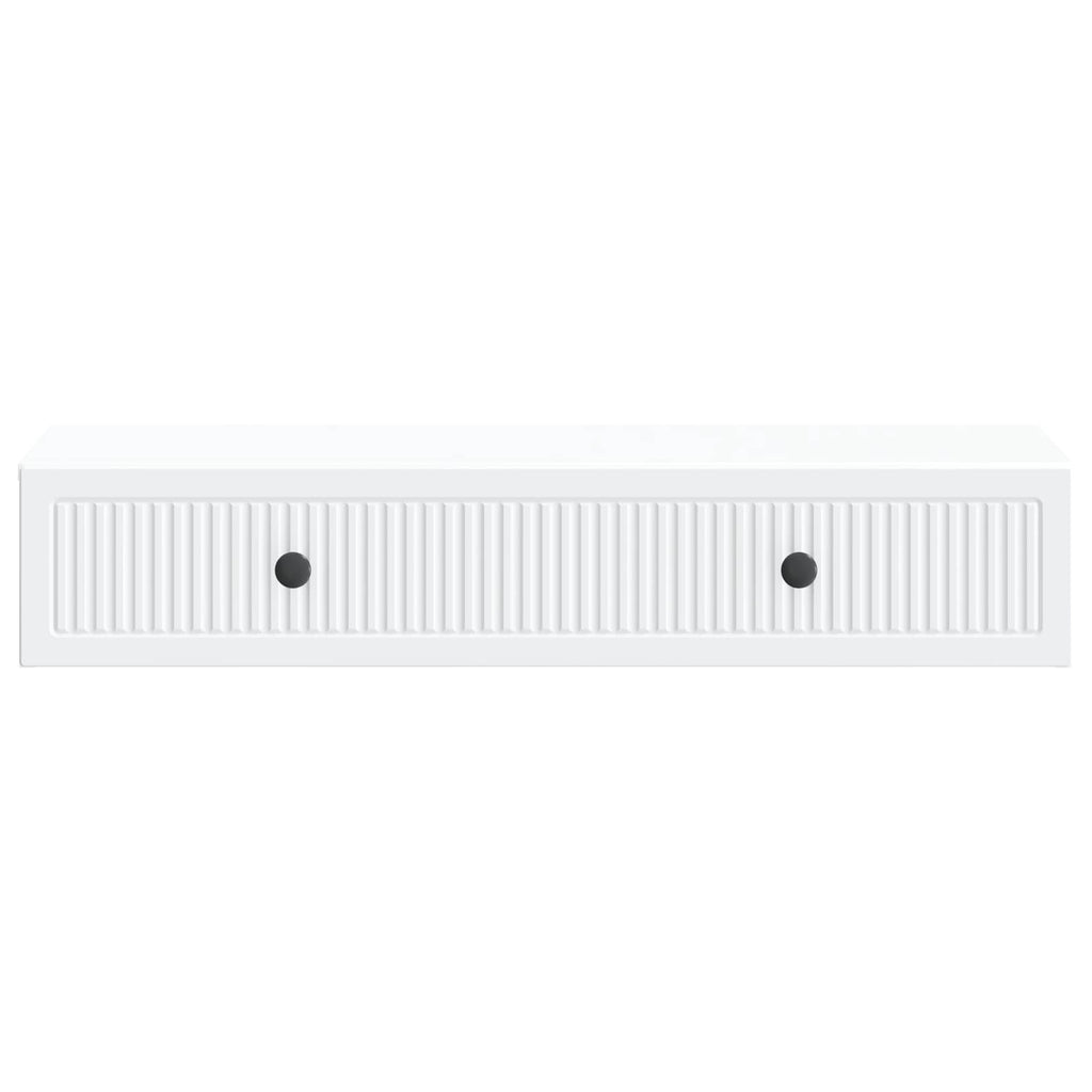 Wandmontierter Beistelltisch Weiß 87,5 x 34,5 x 17 cm