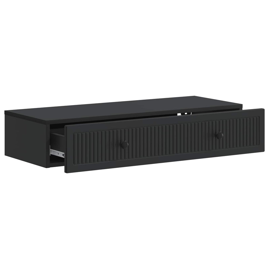Wandmontierter Beistelltisch Schwarz 87,5 x 34,5 x 17 cm