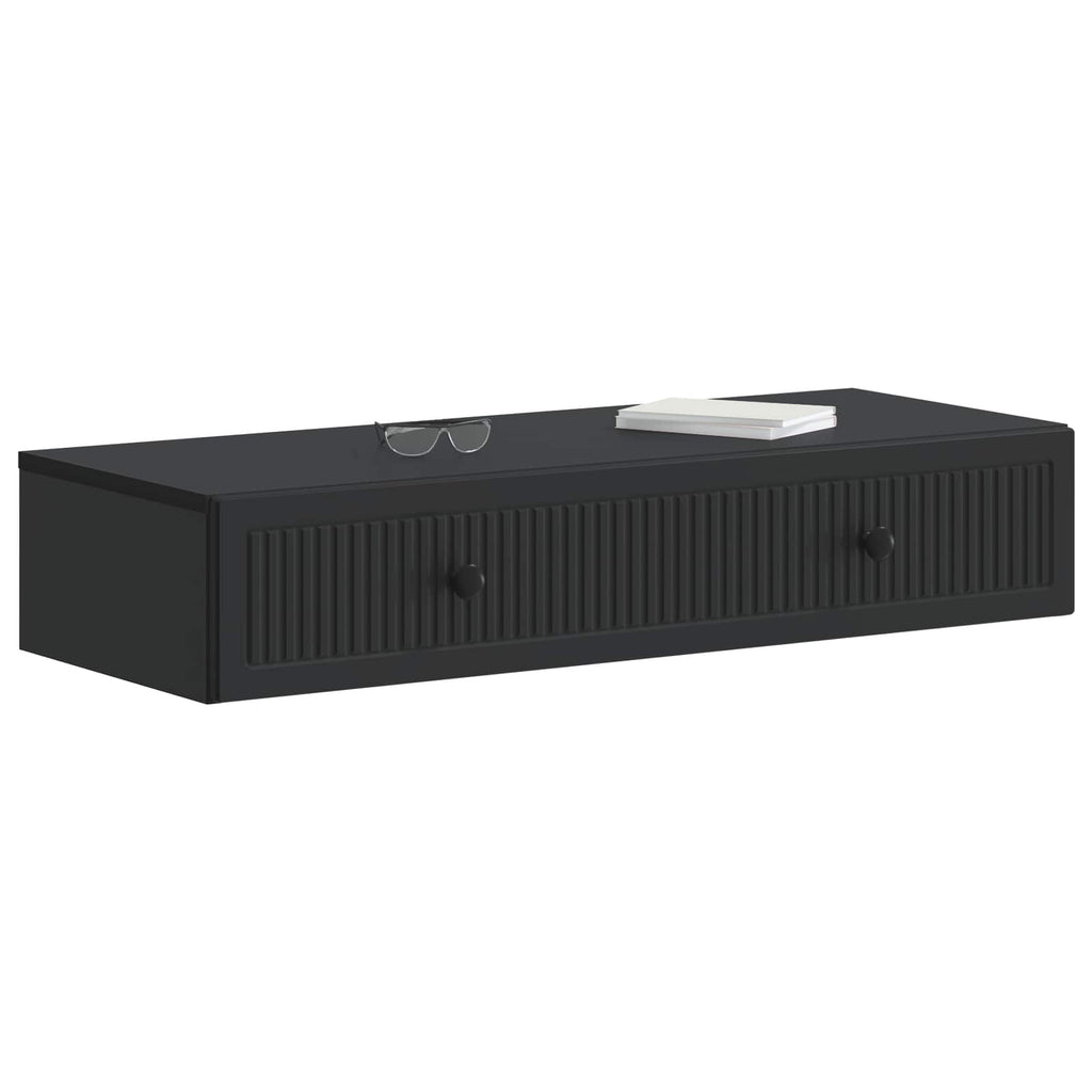 Wandmontierter Beistelltisch Schwarz 87,5 x 34,5 x 17 cm