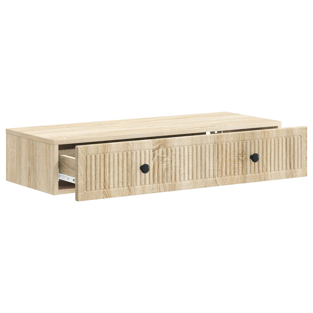 Wandmontierter Beistelltisch Sonoma-Eiche 87,5 x 34,5 x 17 cm